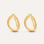 Silver Collection Hoop Earrings in Gold-Plated Silver