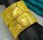 22ct Yellow Gold Bangle with Filigree Work & Secure Screw Fitting – Elegant, Intricate Design